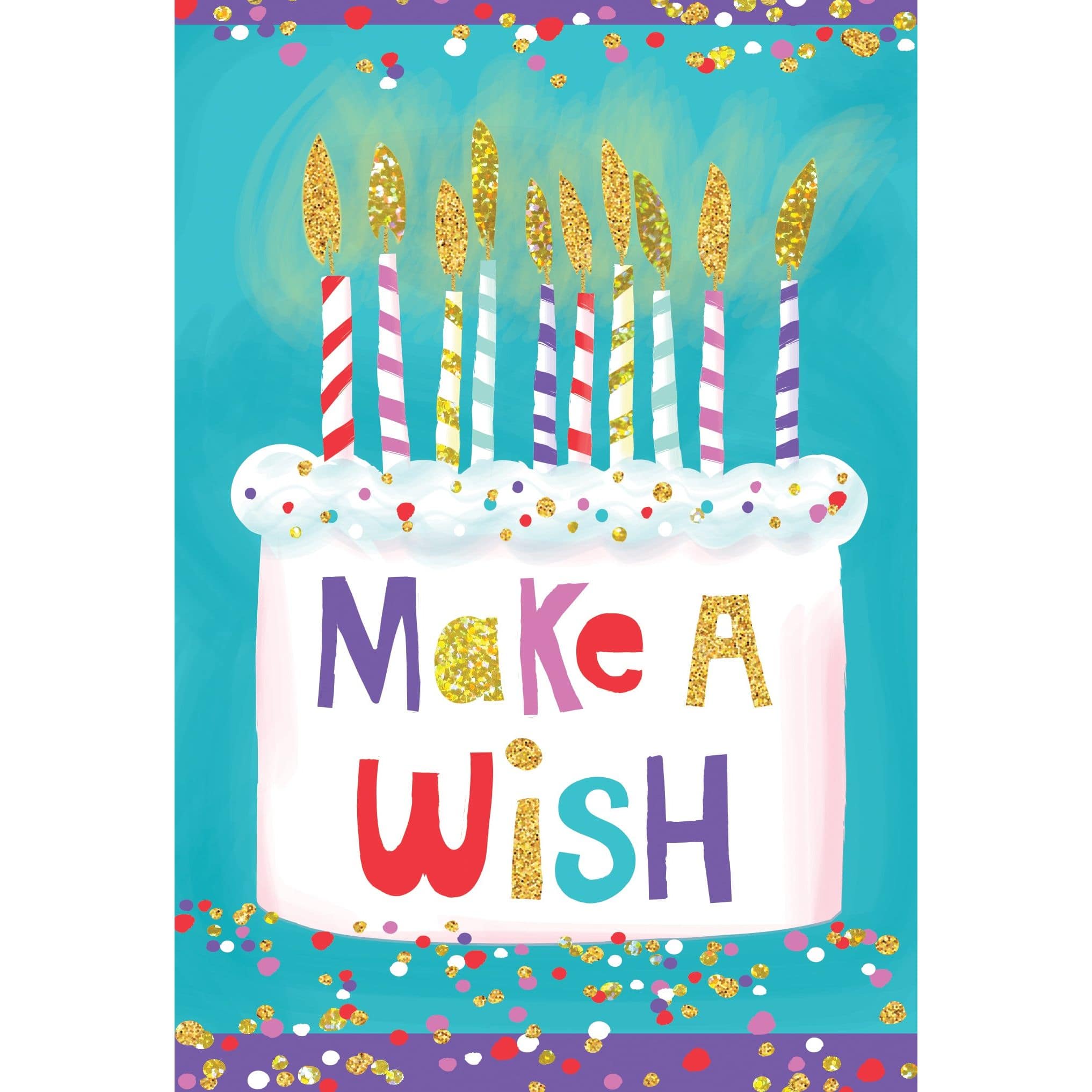 Pictura Make A Wish Cake birthday card featuring colorful cake illustration and cheerful birthday message.